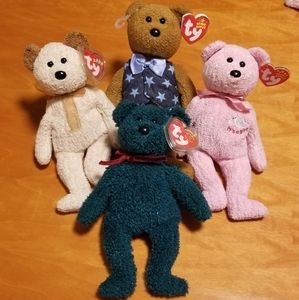 Lot of 4 Beanie Babies